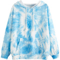 Wholesale  Factory Hot Sell New Women's Sweater Tie Dye Hooded Loose Sweatshirt